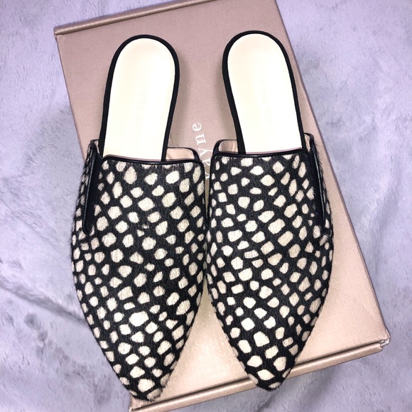 NWT Jenni Kayne Genuine Calf Hair Mule in Black Honey Giraffe Size 6 avail - Picture 9 of 14